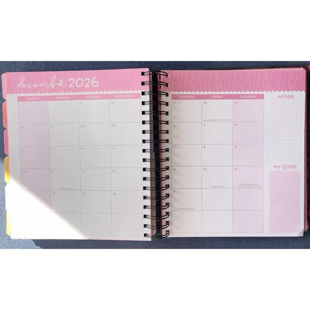17 Month Planner Black CAMO Aug 2025 -Dec 2026 Weekly Planning Note Page Gift